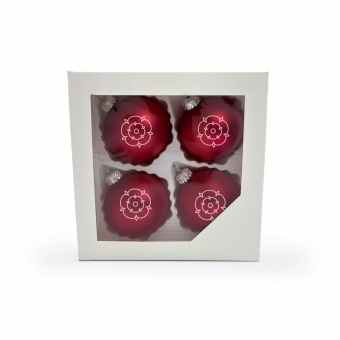 Rosenheim - Weihnachtskugeln weinrot - Rose